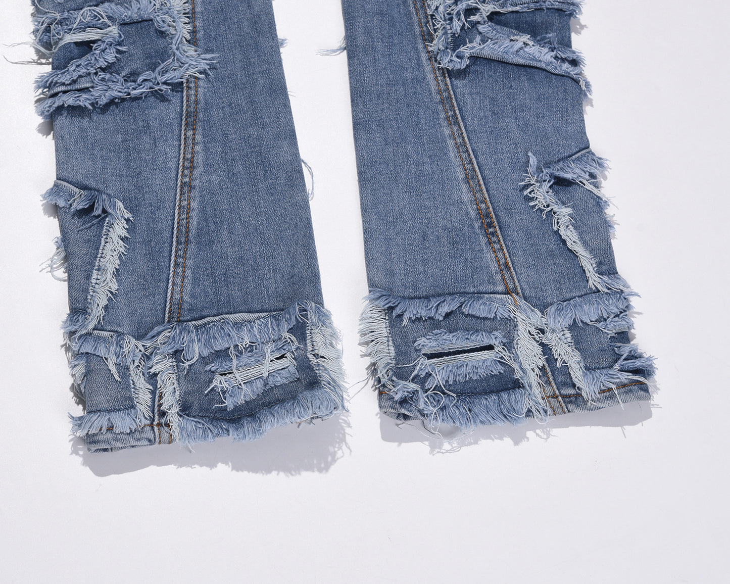 Denim broken tears