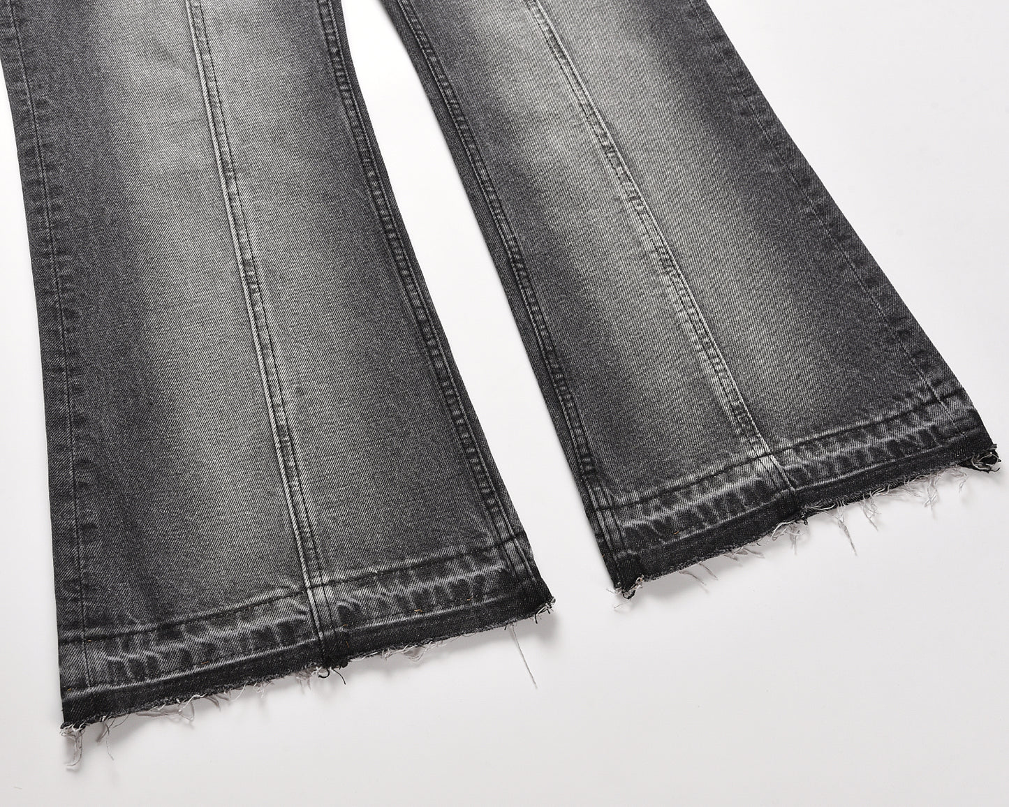 Denim flared washed light black