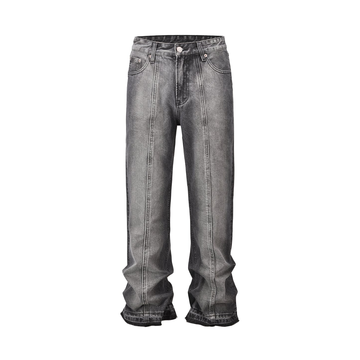 Denim flared washed light black