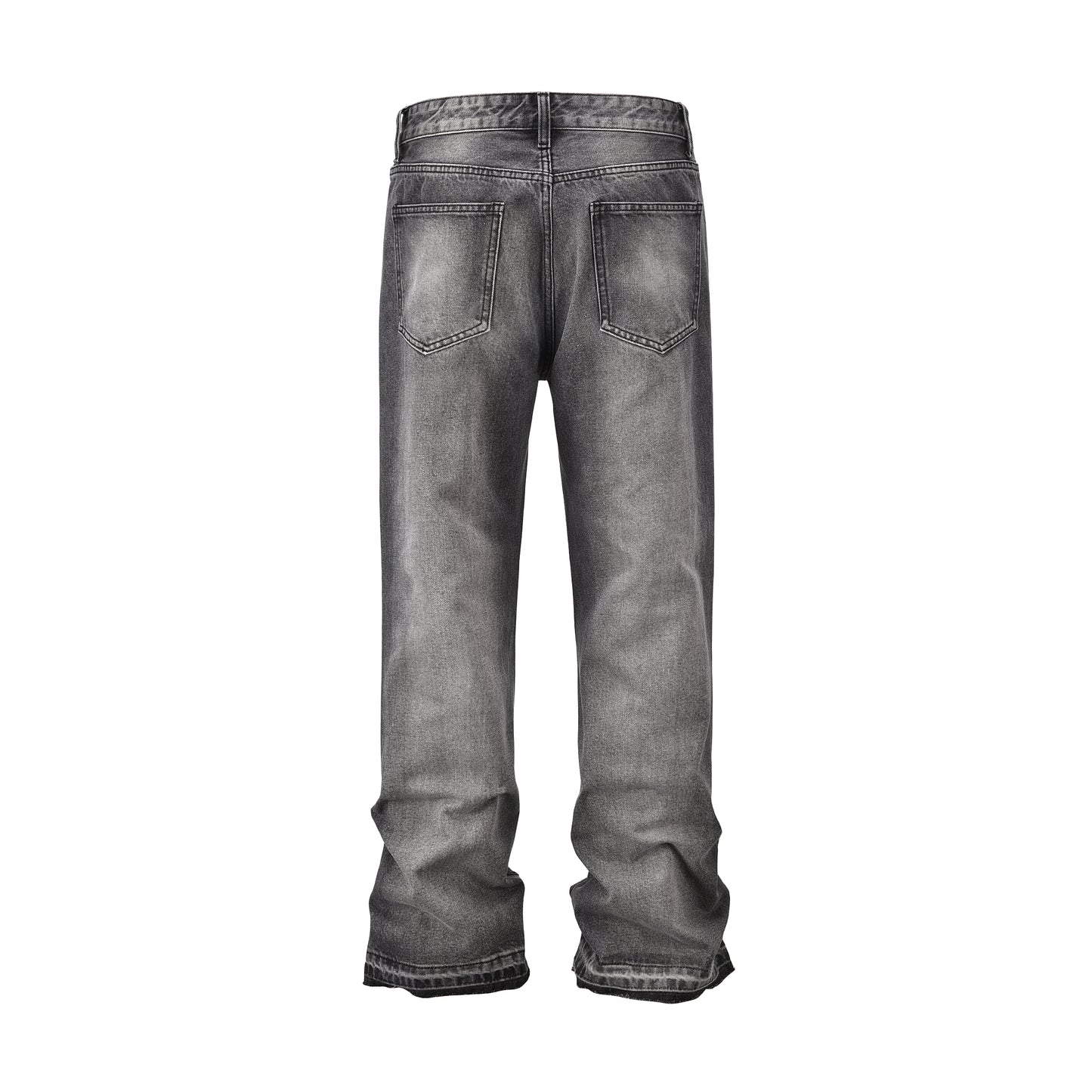 Denim flared washed light black