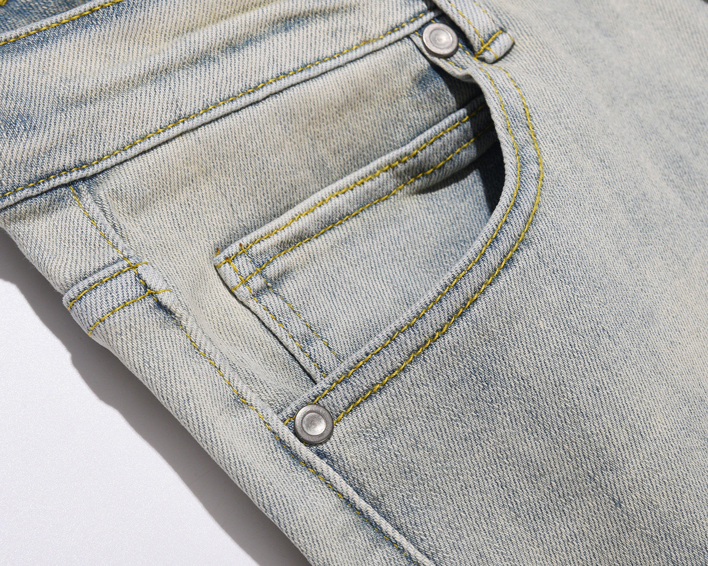 Denim straight classic light grey