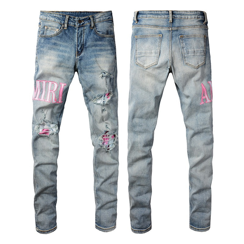 Denim slim fit AMR rose