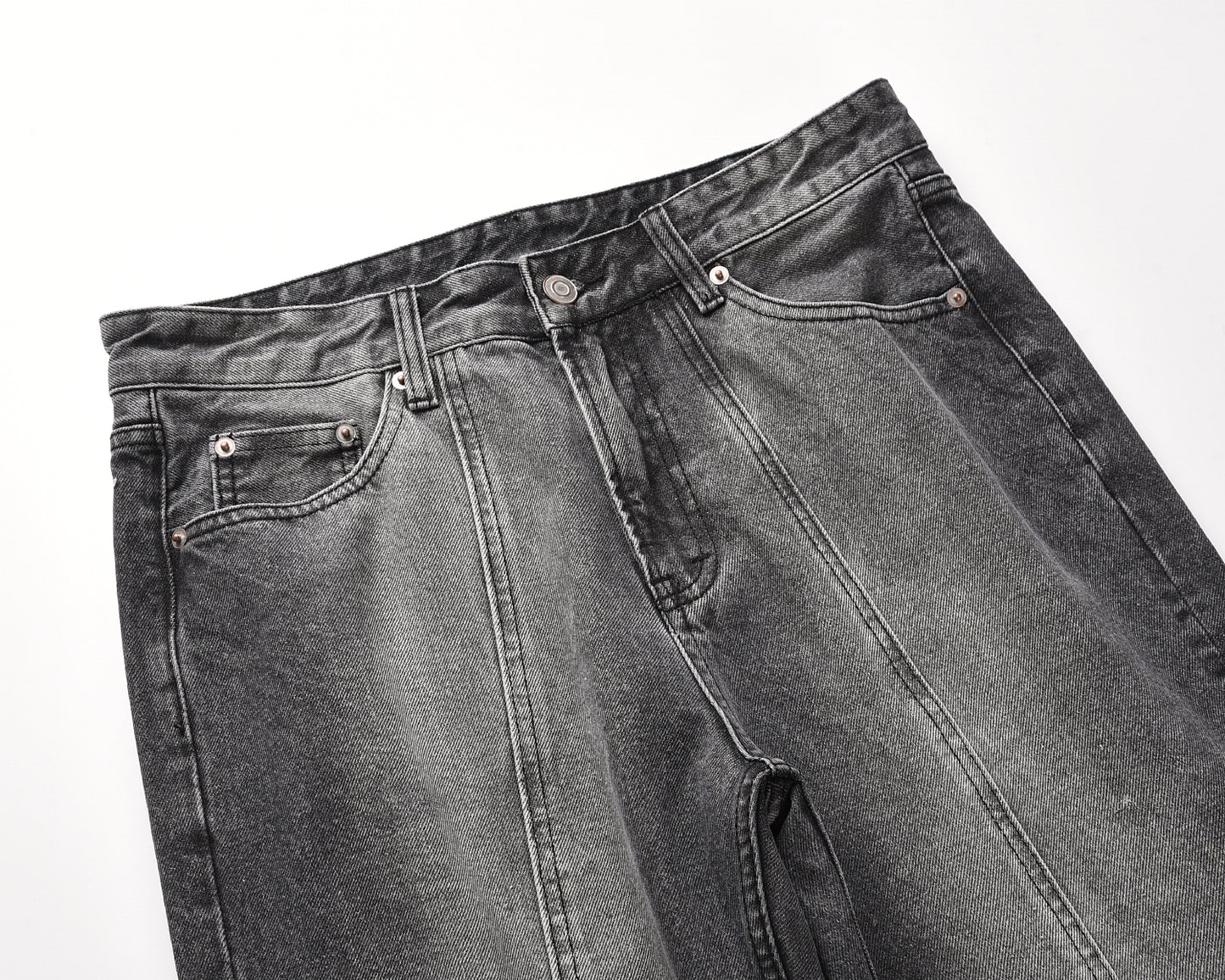 Denim flared washed light black
