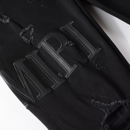 Denim slim fit AMR all black