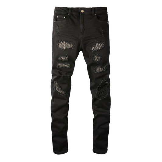 Denim slim fit disco black