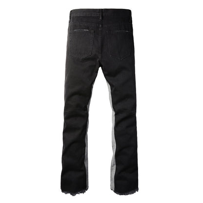 Denim flared black and grey