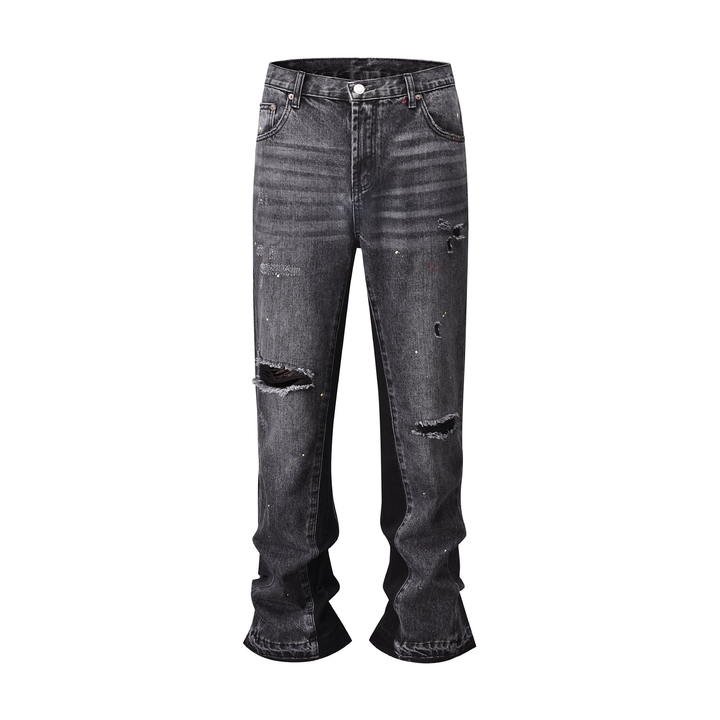 Denim flared Paint