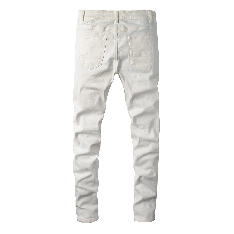 Denim slim fit disco white
