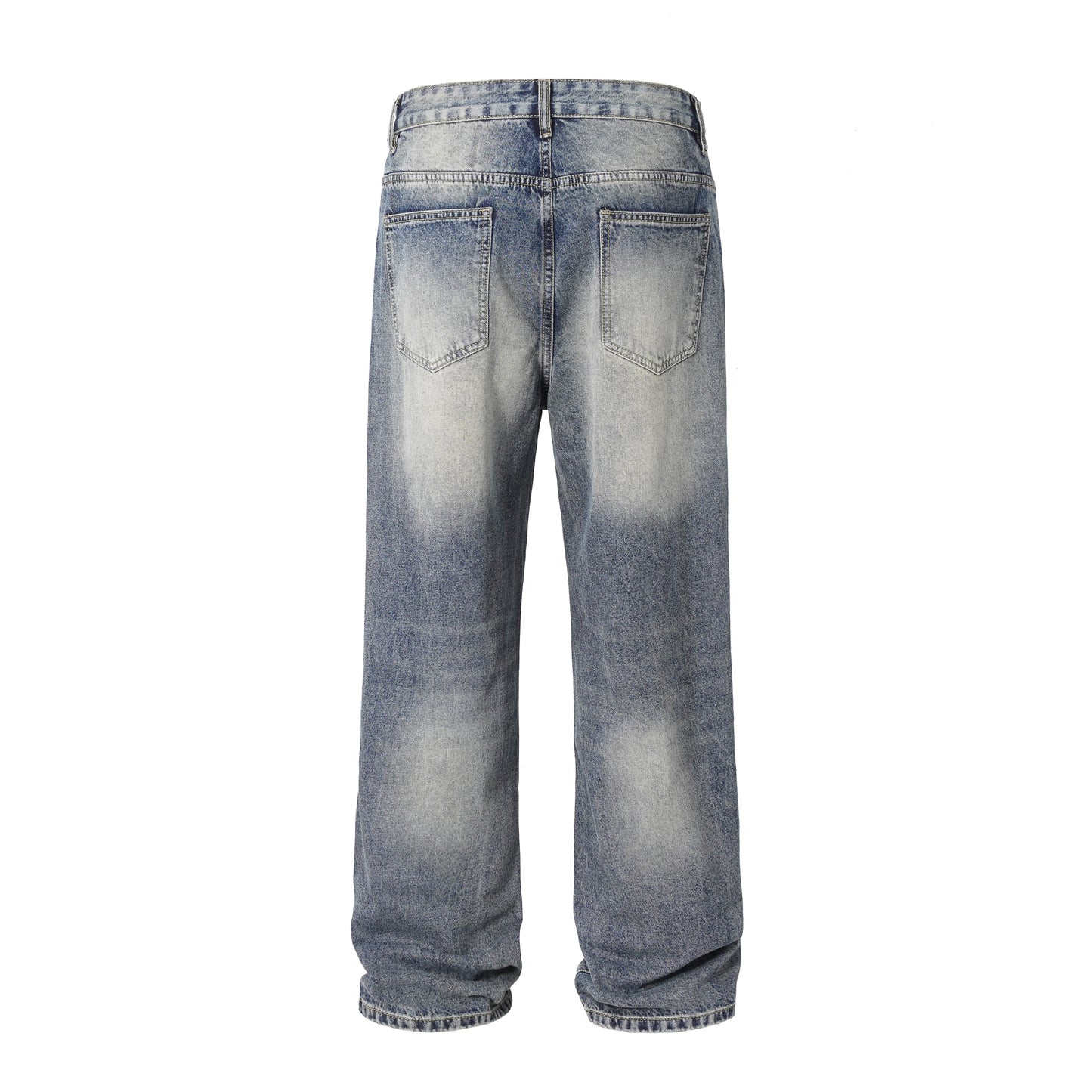 Denim straight light washed
