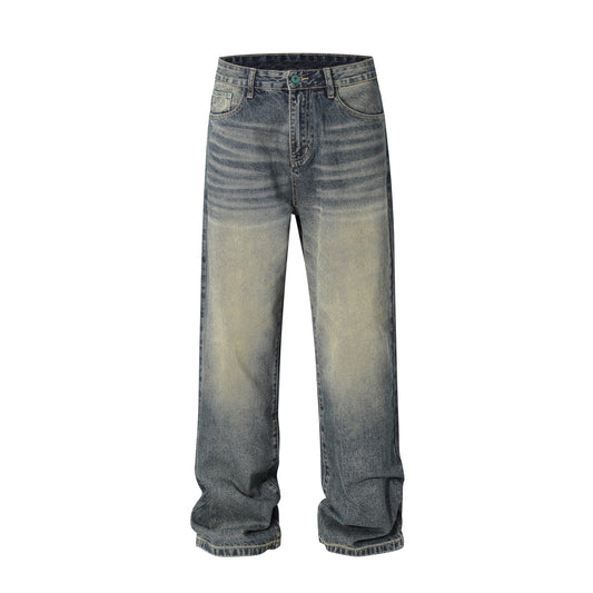 denim straight washed