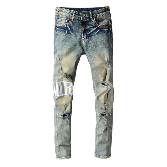 Denim slim fit AMR fade script