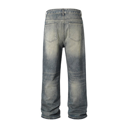 denim straight washed