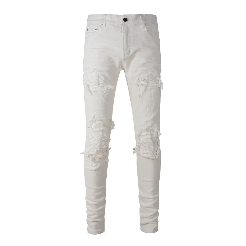 Denim slim fit ice broke