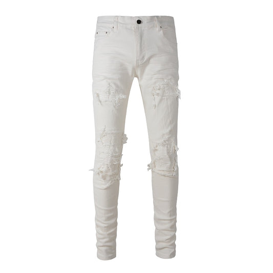 Denim slim fit ice broke
