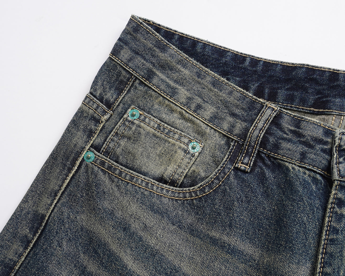denim straight washed