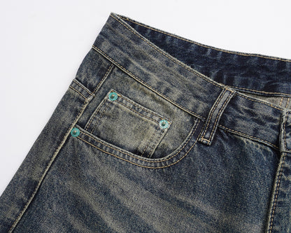 denim straight washed