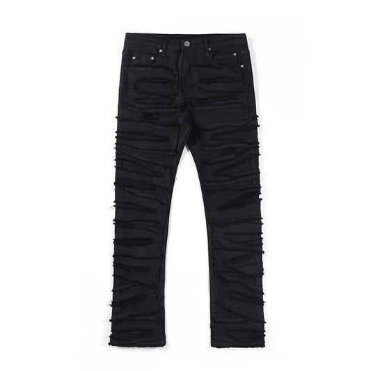 Denim broken tears black