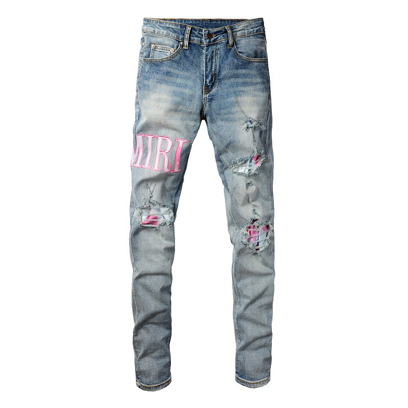 Denim slim fit AMR rose
