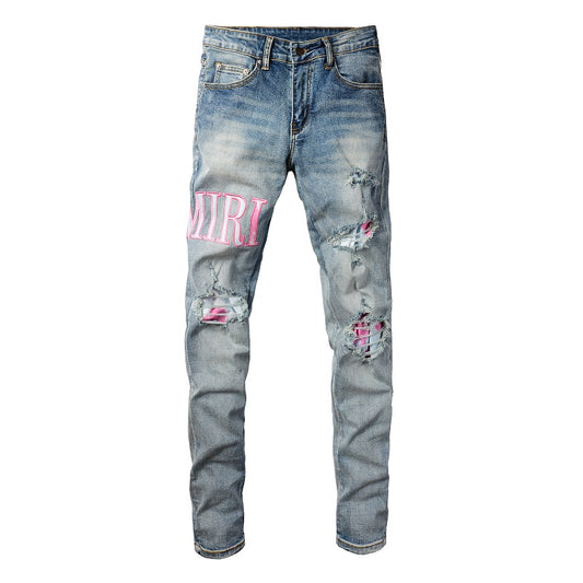 Denim slim fit AMR rose