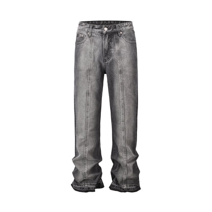 Denim flared washed light black