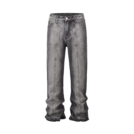 Denim flared washed light black
