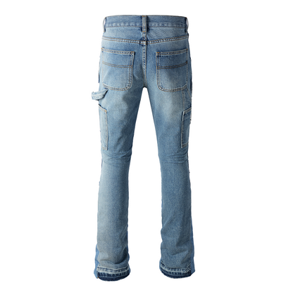 Denim flared classic faded