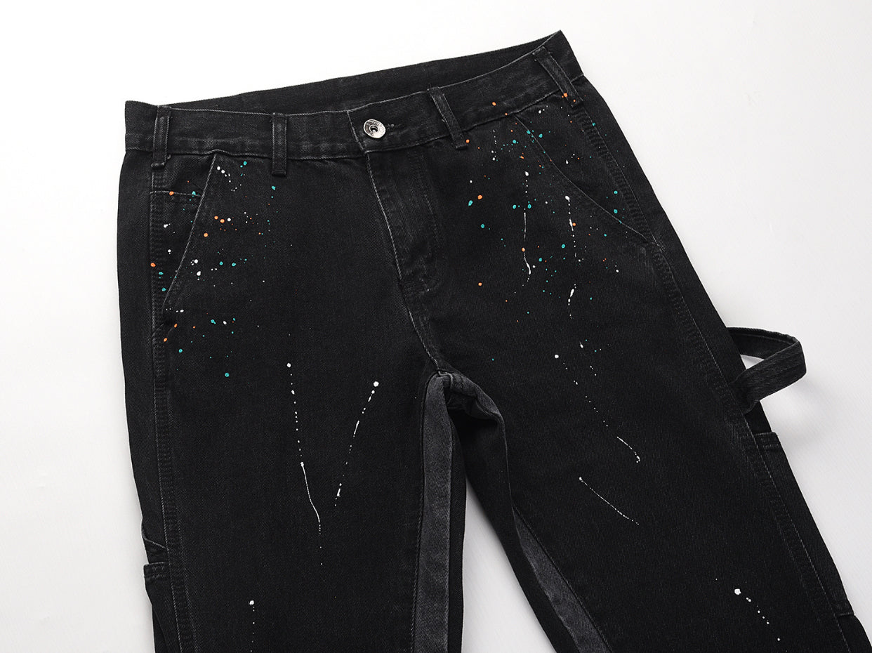 Denim Flared Painted