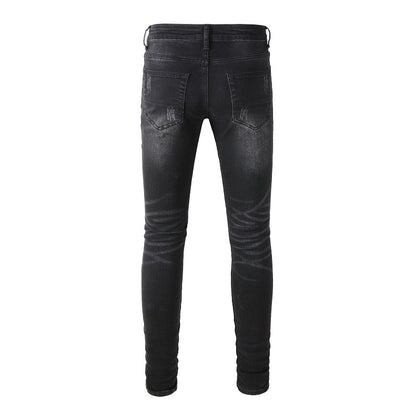 Denim slim fit white black 1.0