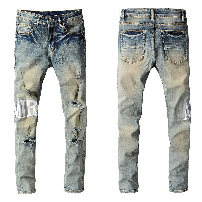 Denim slim fit AMR fade script