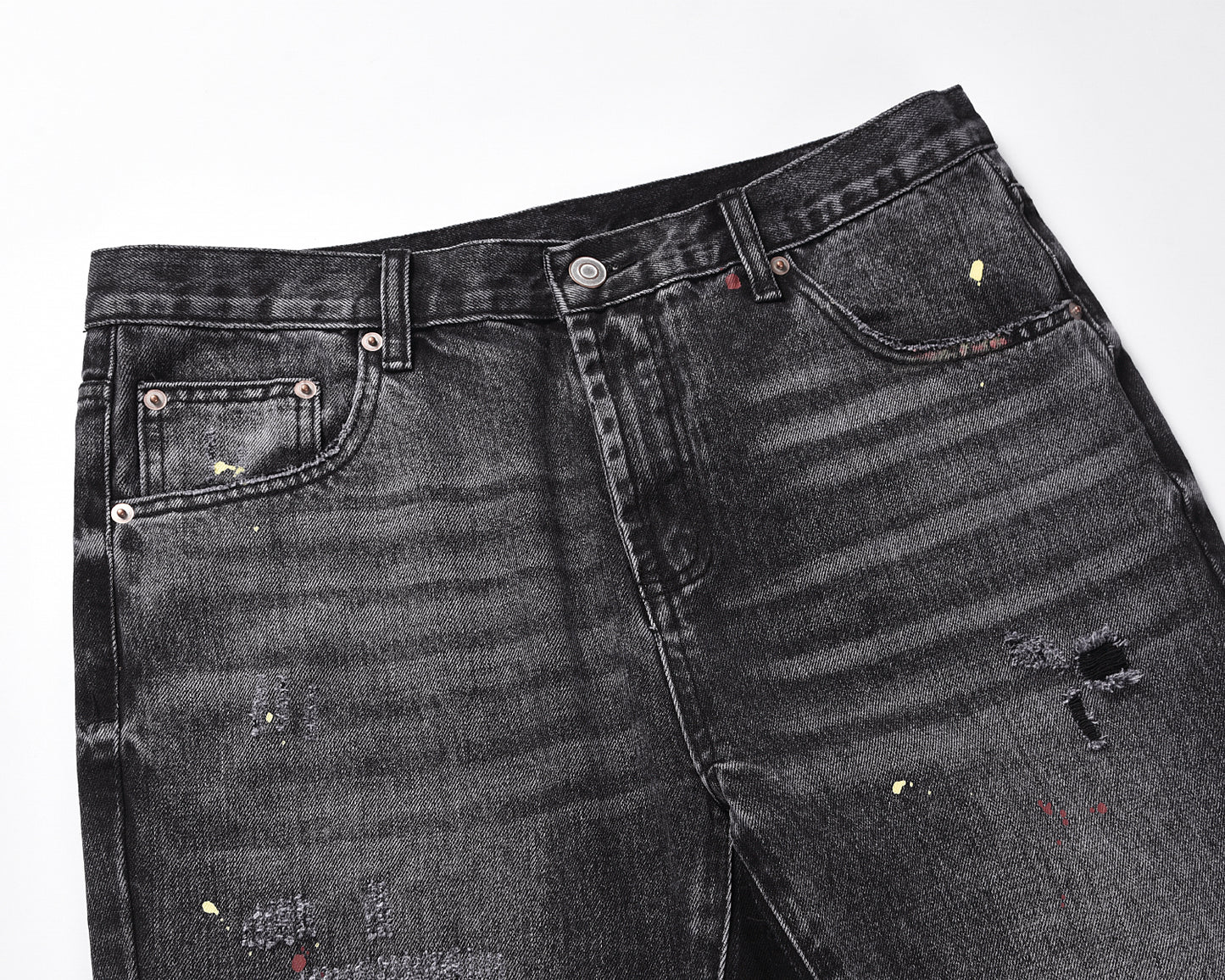 Denim flared Paint
