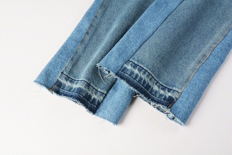 Denim flared classic faded