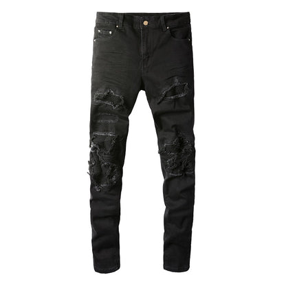 Denim slim fit black broke
