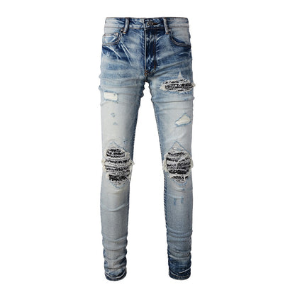 Denim slim fit bandana broke