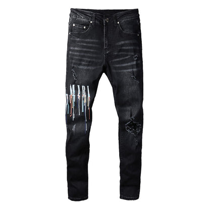 Denim slim fit AMR fade color